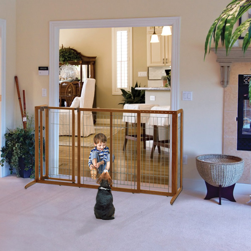 Richell Deluxe Freestanding Pet Gate with Door Large